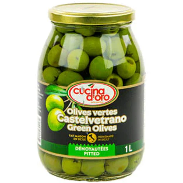 CUCINA D'ORO - CASTELVETRANO GREEN PITTED OLIVES 1.05LT