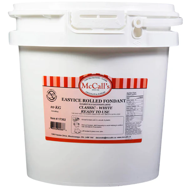 MCCALLS - EASY ICE ROLLED WHITE FONDANT 10KG