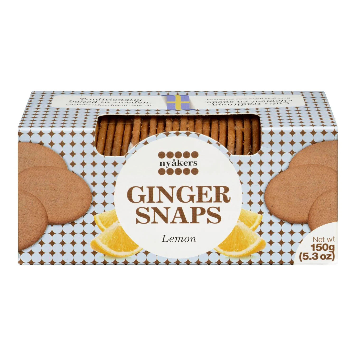 NYAKERS - LEMON GINGER SNAPS 150GR