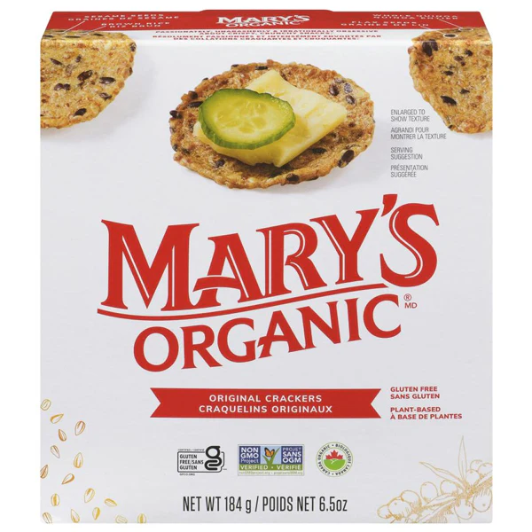 MARYS - ORGANIC CRACKERS ORIGINAL 184GR