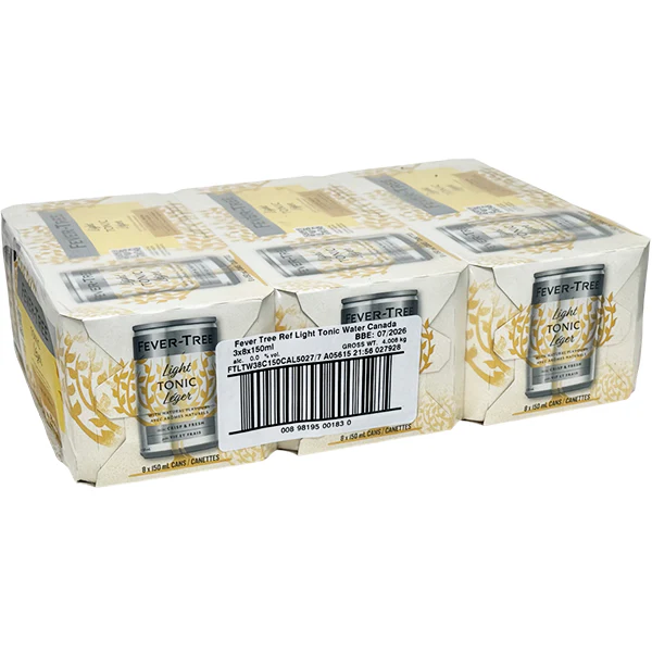 FEVERTREE - LIGHT TONIC WATER CANS 3x8x150 ML
