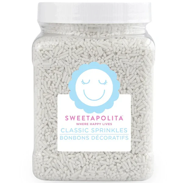 SWEETAPOLITA - WHITE CRUNCHY SPRINKLES TUB 725GR