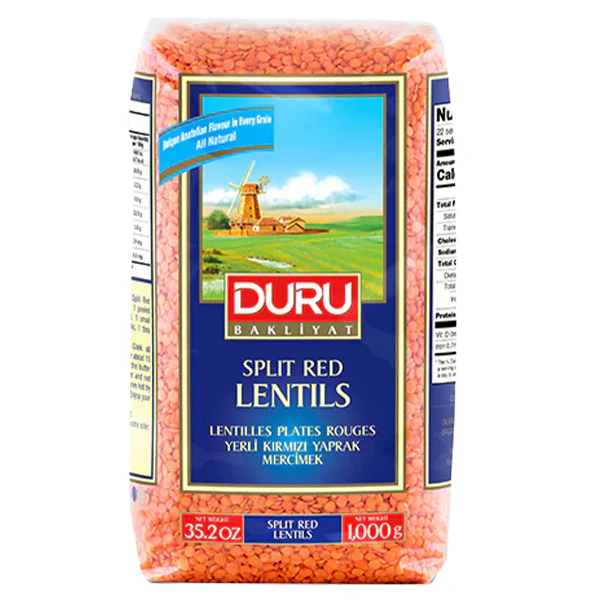 DURU - SPLIT RED LENTILS 10x1 KG