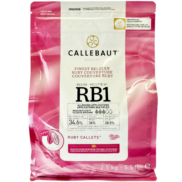 CALLEBAUT - RUBY COUVERTURE 4x2.5 KG