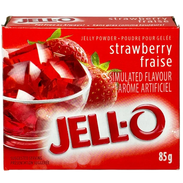 KRAFT - JELLO STRAWBERRY FLAVOUR 24x85 G