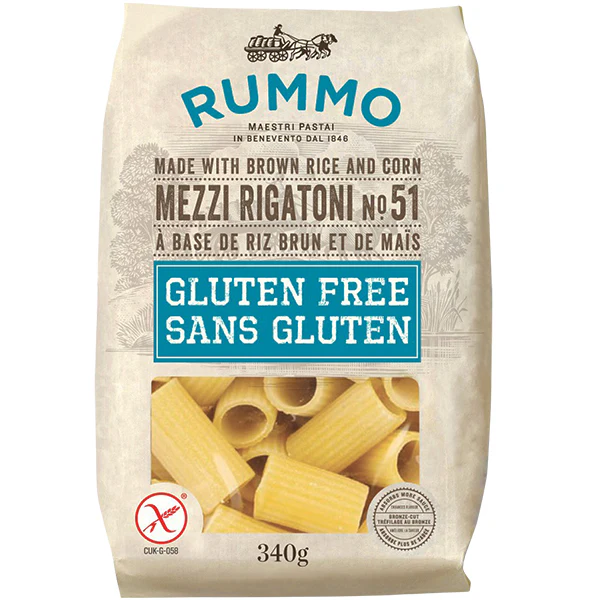 RUMMO - GLUTEN FREE MEZZI RIGATONI #51 340GR