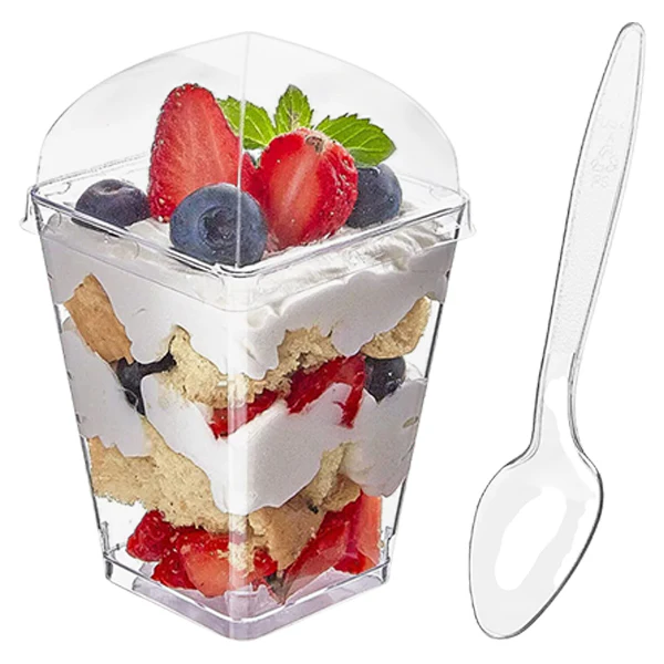 ROYAL - COMBO- SHOOTER CUP/ DOME LID & CLEAR MINI SPOON 50x10 CT