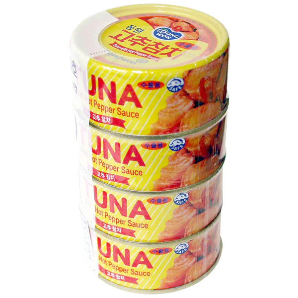 DONGWON - LIGHT TUNA WITH RED PEPPER 4x150 GR