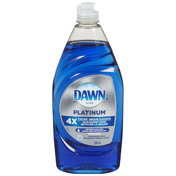 DAWN PLATINUM - RAIN FRESH SCENT DISHWASHING LIQUID DETERGENT 10x635 ML