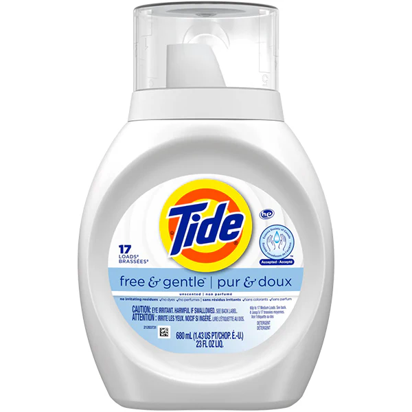 TIDE - FREE AND GENTLE 17 LOADS 6x680 ML