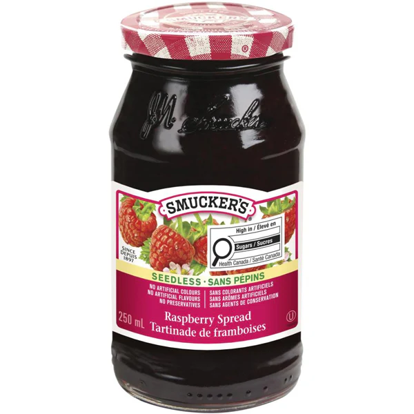 SMUCKERS - PURE SEEDLESS RASPBERRY 12x250 ML