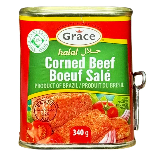 GRACE - CORNED BEEF HALAL 24x340 GR