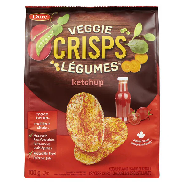 DARE - VEGGIE CRISPS KETCHUP 12x100 GR