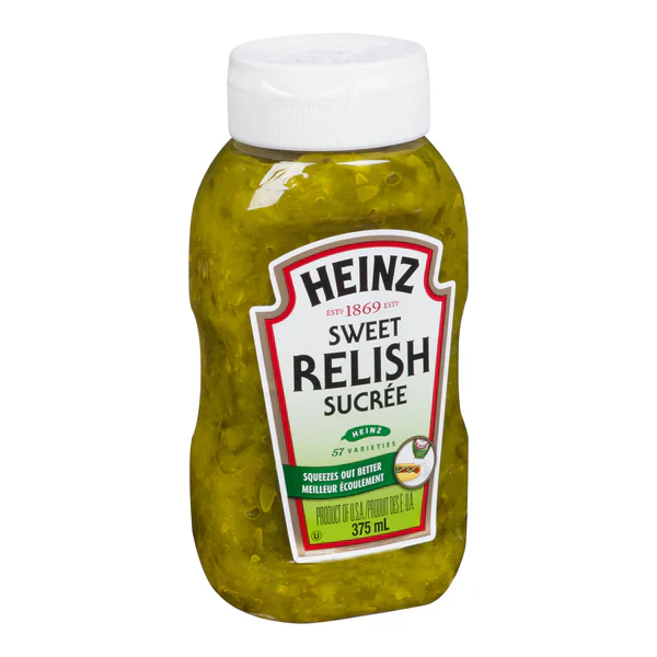 KRAFT HEINZ - SWEET RELISH UPSIDE DOWN 12x375ML