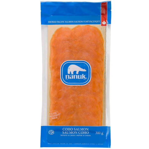 NANUK - SLICED SMOKED COHO SALMON 12x300 GR