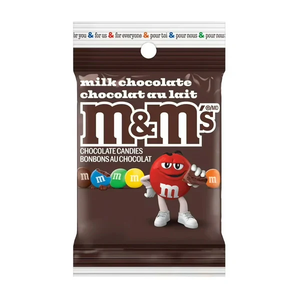 MARS - M&M MILK CHOCOLATE PEG BAG 24x100 GR