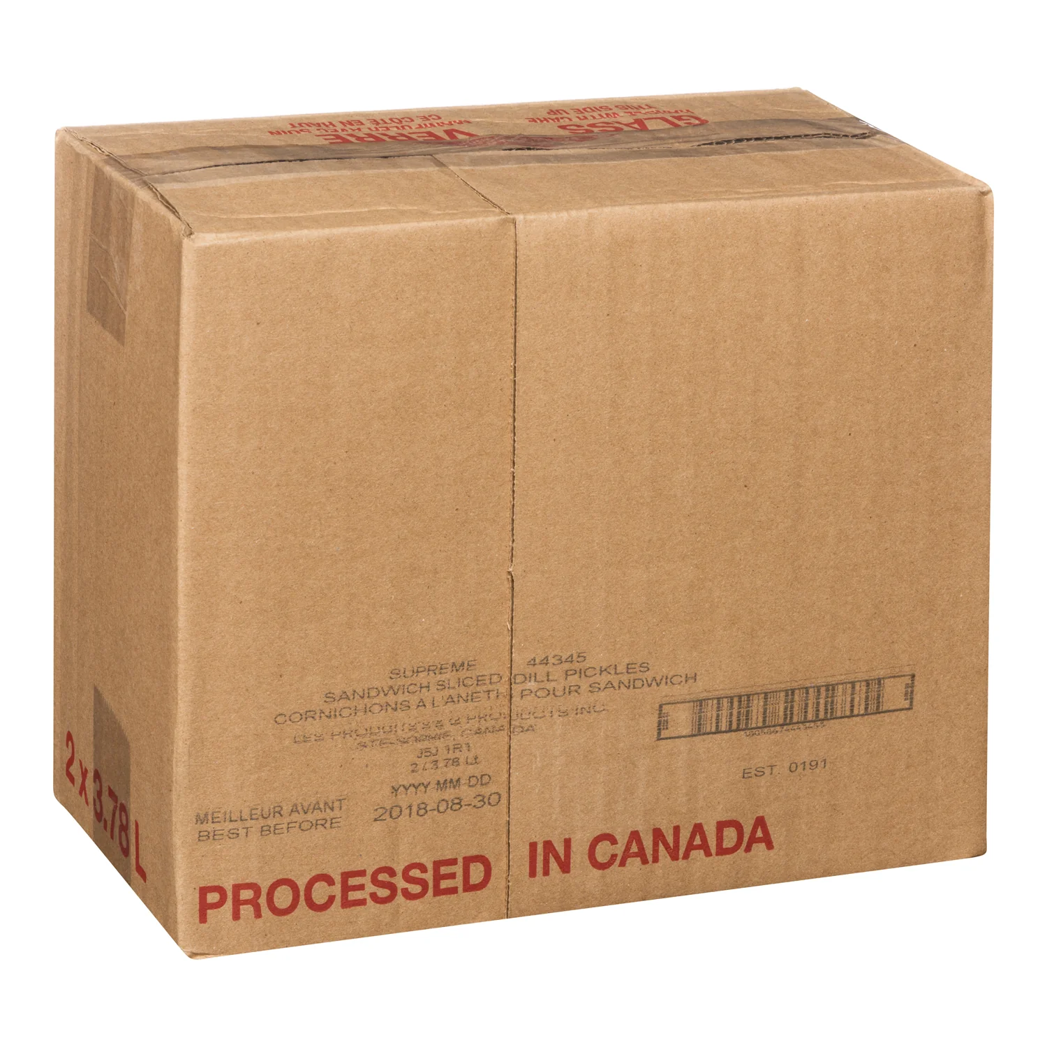 SUPREME - SANDWICH SLICED DILL PICKLES 2x3.78 LT