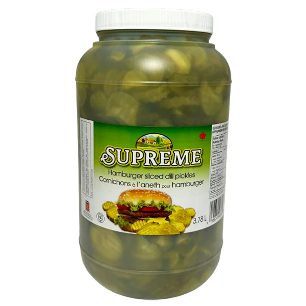 SUPREME - HAMBURGER SLICED DILL PICKLES 2x3.78 LT