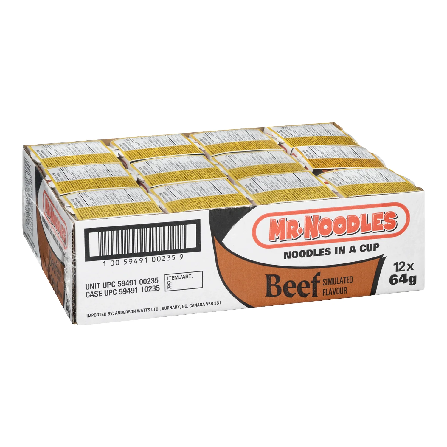MR NOODLES - BEEF 12x64 GR