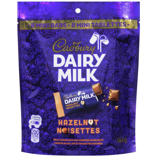 CADBURY - HAZELNUT MINI BARS 8x144 GR