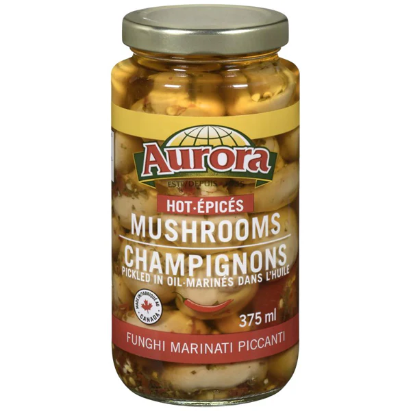 AURORA - HOT MARINATED MUSHROOMS 12x375 ML