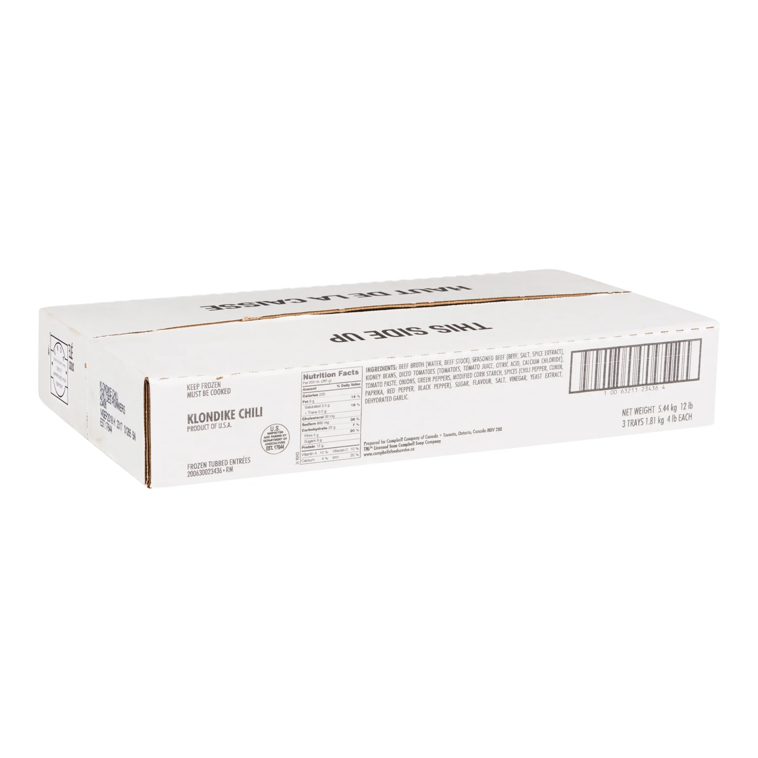 CAMPBELLS - KLONDIKE CHILI 3x4 LB