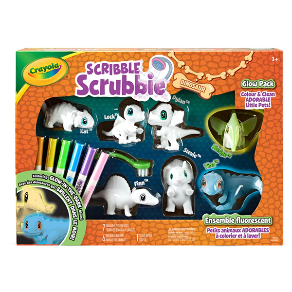 CRAYOLA - SCRIBBLE SCRUBBIE DINO COMBO PACK 4x7 PC