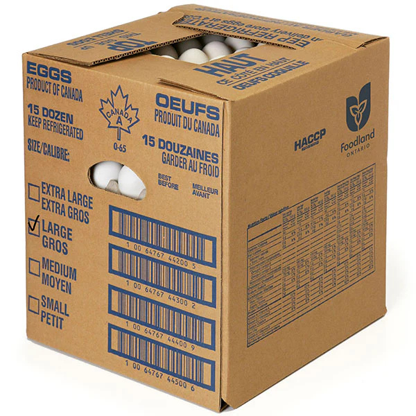 GRAY RIDGE - EGGS WHITE LARGE LOOSE 180EA