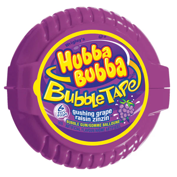 HUBBA BUBBA - GUSHING GRAPE TAPE 12x12x56GR