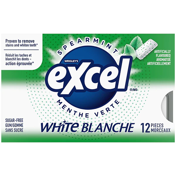 EXCEL - WHITE SPEARMINT 18x12x12 EA
