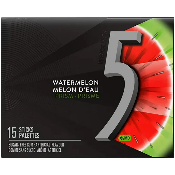 5 GUM - PRISM WATERMELON 12x10x15 EA