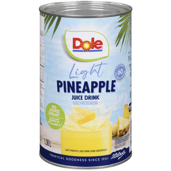 DOLE - PINEAPPLE JUICE LIGHT 12x1.36 LT