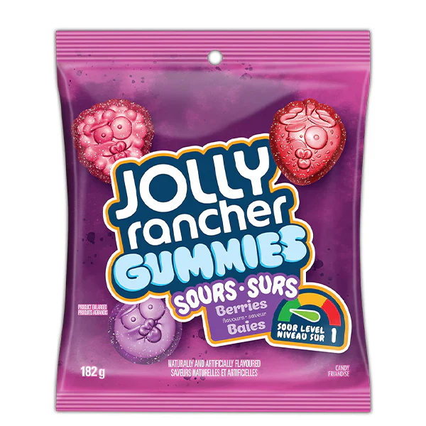 JOLLY RANCHER - GUMMIES SOUR BERRIES 10x182 GR