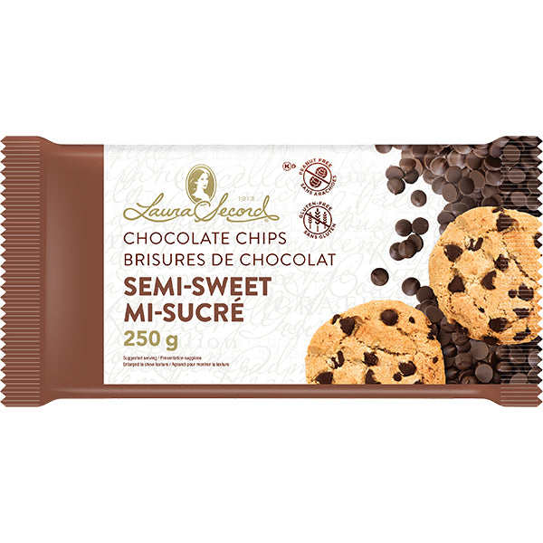 LAURA SECORD - SEMI-SWEET CHOCOLATE CHIPS 12x250 GR