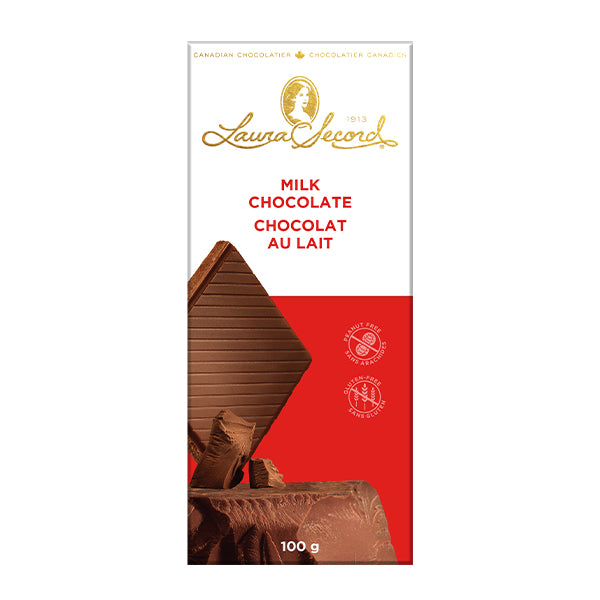 LAURA SECORD - MILK CHOCOLATE BAR 12x100 GR