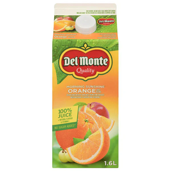 DEL MONTE - MORNING SUNSHINE ORANGE JUICE 8x1.6 LT