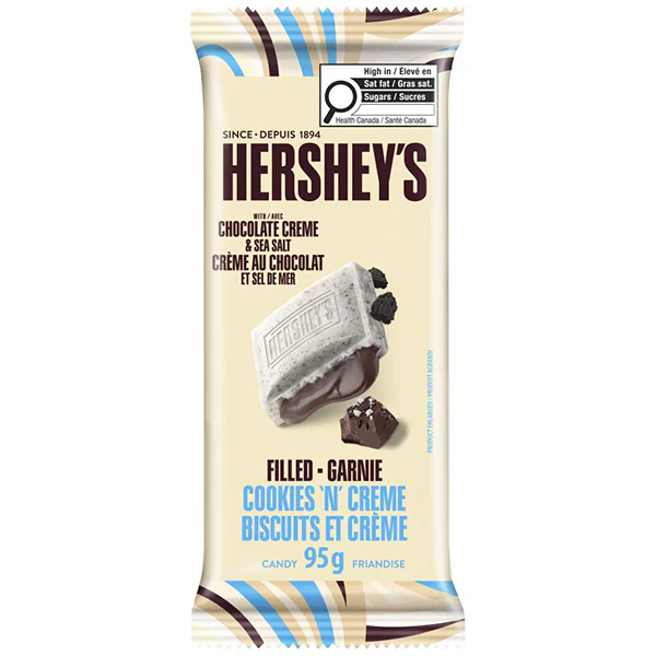 HERSHEY - COOKIES N CREME CHOCOLATE & SEA SALT 14x95 GR