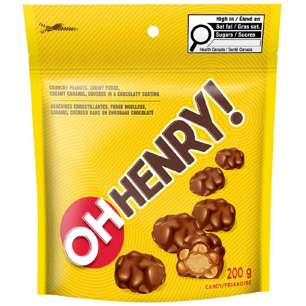 OH HENRY - CHOCOLATE BITES POUCH 12x200 GR