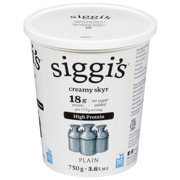 SIGGI - PLAIN CREAMY YOGURT 3.6% 6x750 GR