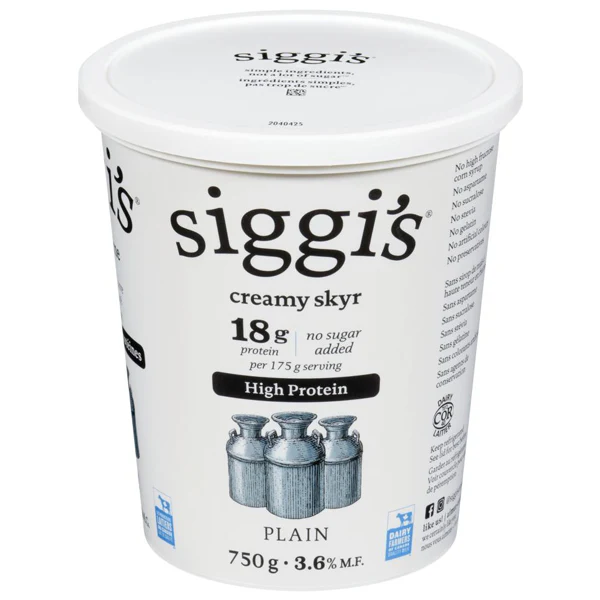 SIGGI - PLAIN CREAMY YOGURT 3.6% 6x750 GR