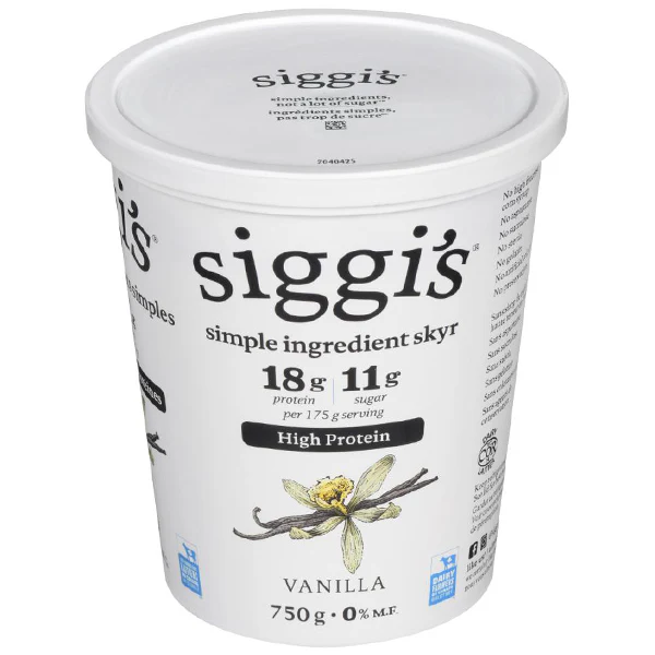 SIGGI - VANILLA NON-FAT YOGURT 0% 6x750 GR