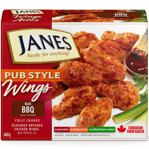 JANES - PUB STYLE CHICKEN WINGS BBQ 6x660 GR