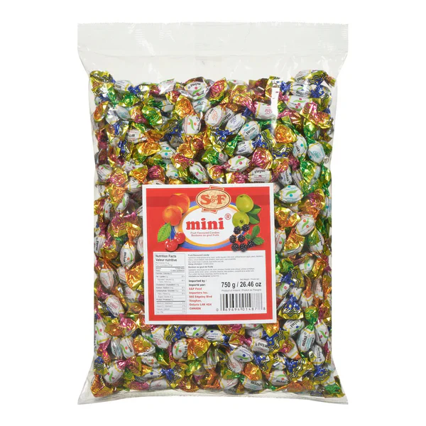 S&F - MINI FRUIT FLAV CANDIES 5x750 GR