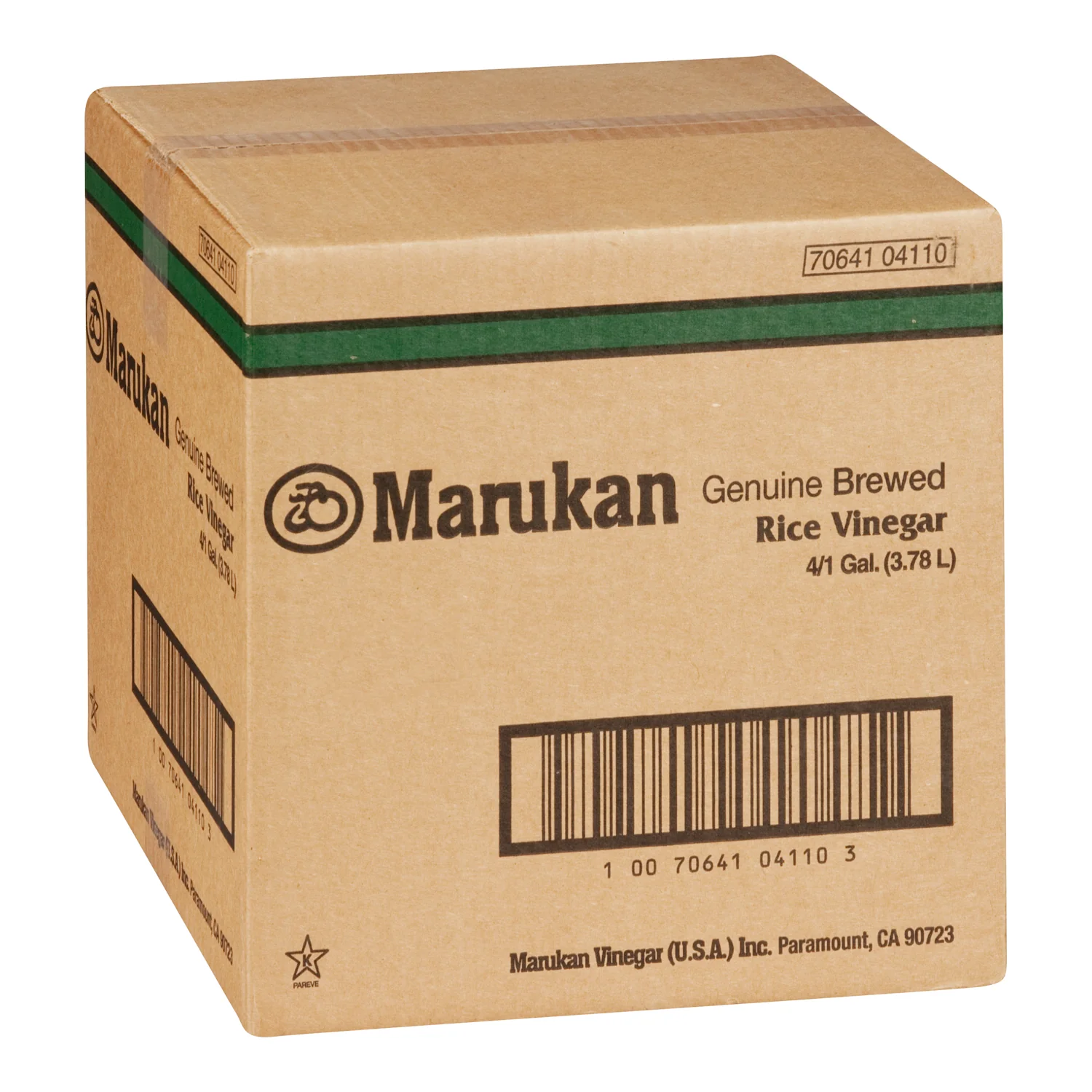 MARUKAN - RICE WINE VINEGAR (GREEN ) 4X3.78L