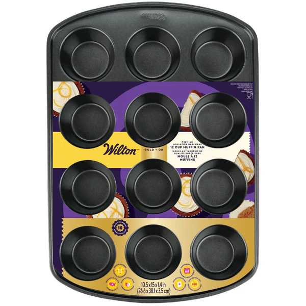 WILTON - PREMIUM NON-STICK 12 CUP MUFFIN PAN 6x1 UN