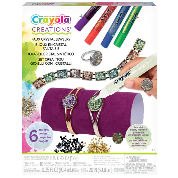 CRAYOLA - CREATIONS FAUX CRYSTAL JEWELRY KIT 6x1 PK