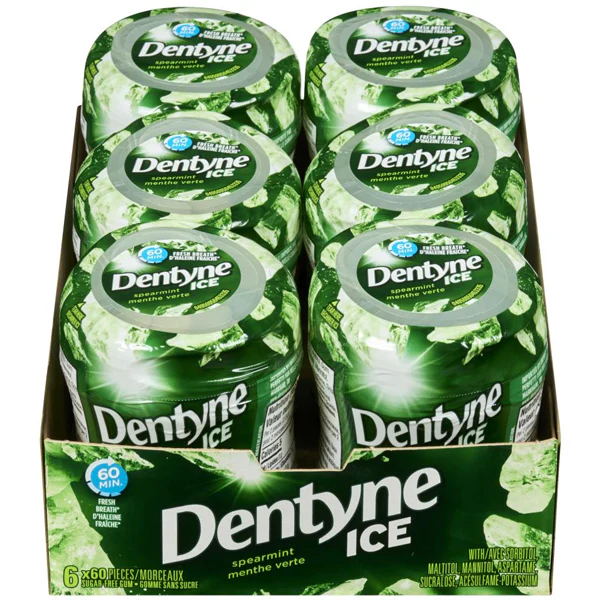 DENTYNE - ICE SPEARMINT BOTTLES 4x6x60 PC