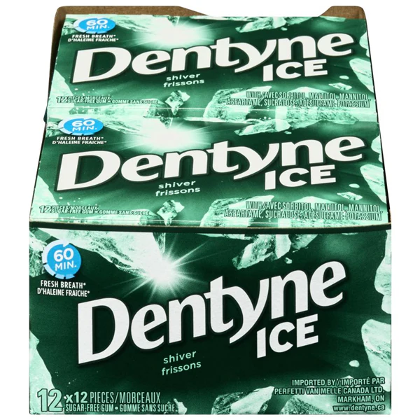 DENTYNE - ICE SHIVER 18x12x12 PC
