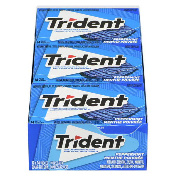 TRIDENT - SLAB PEPPERMINT 12x12x14 PK