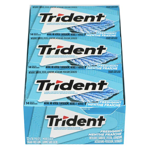TRIDENT - SLAB FRESHMINT 12x12x14 PK